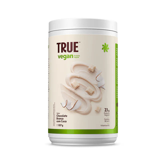 True Source True Vegan Proteína Vegetal: Chocolate Branco Com Coco (837g)